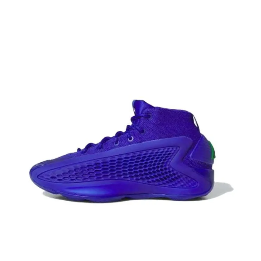 Adidas A.E. 1 Slip-resistant Abrasion-resistant Low Top Children's Basketball Shoes Blue Adidas A.E. 1 Противоскользящий Устойчивый к истиранию Низкий Топ Детские Баскетбольные Кроссовки Синий