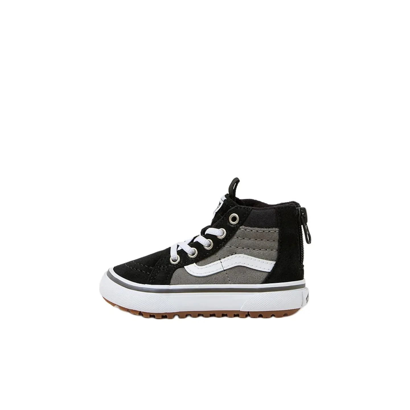 VANS SK8 HI Устойчивый к истиранию Водонепроницаемый и Дышащий Высокий Верх Обувь для малышей Черный Серый Младенец и Малыш