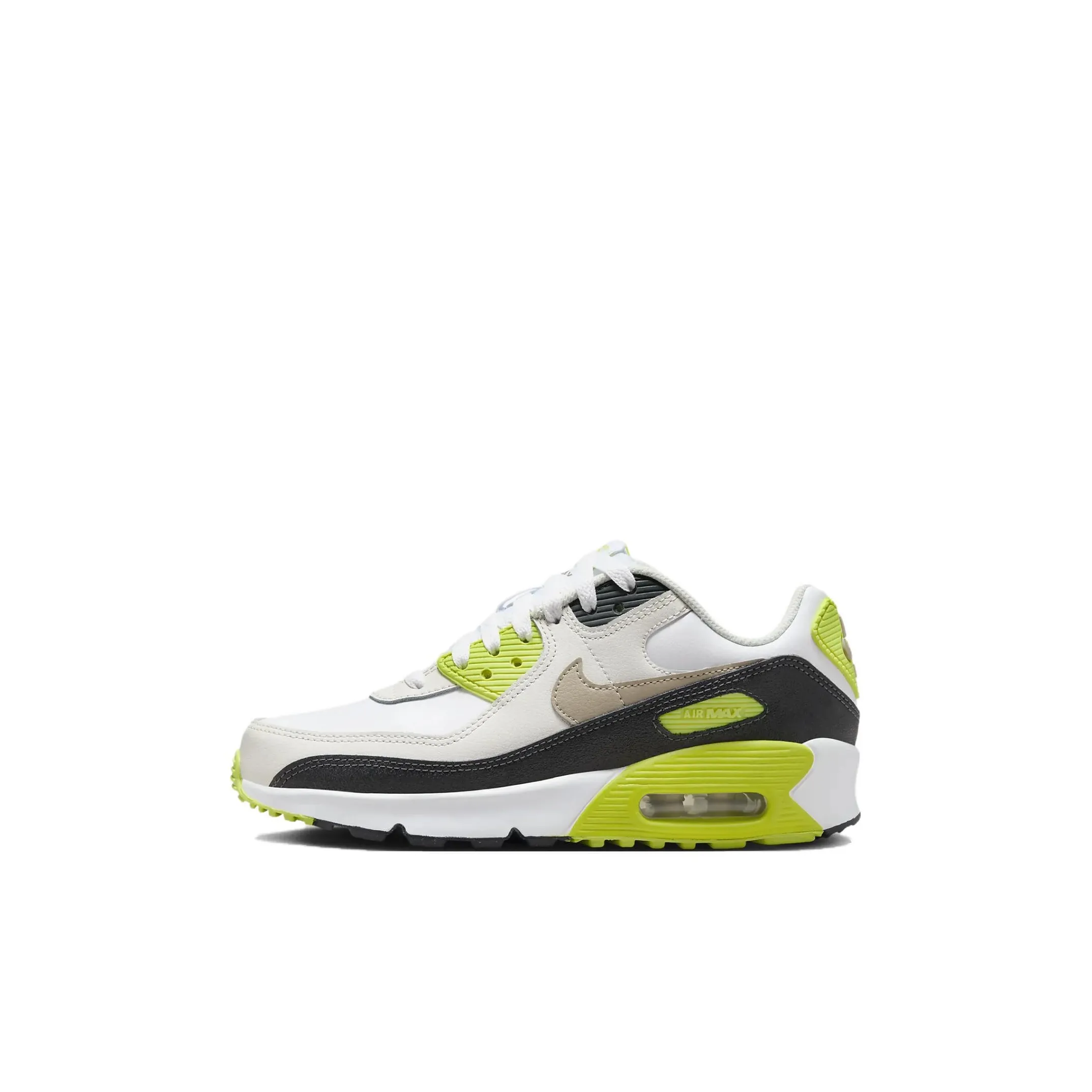 Nike Air Max 90 Low Top Kids Lifestyle Shoes Black Green Kids'