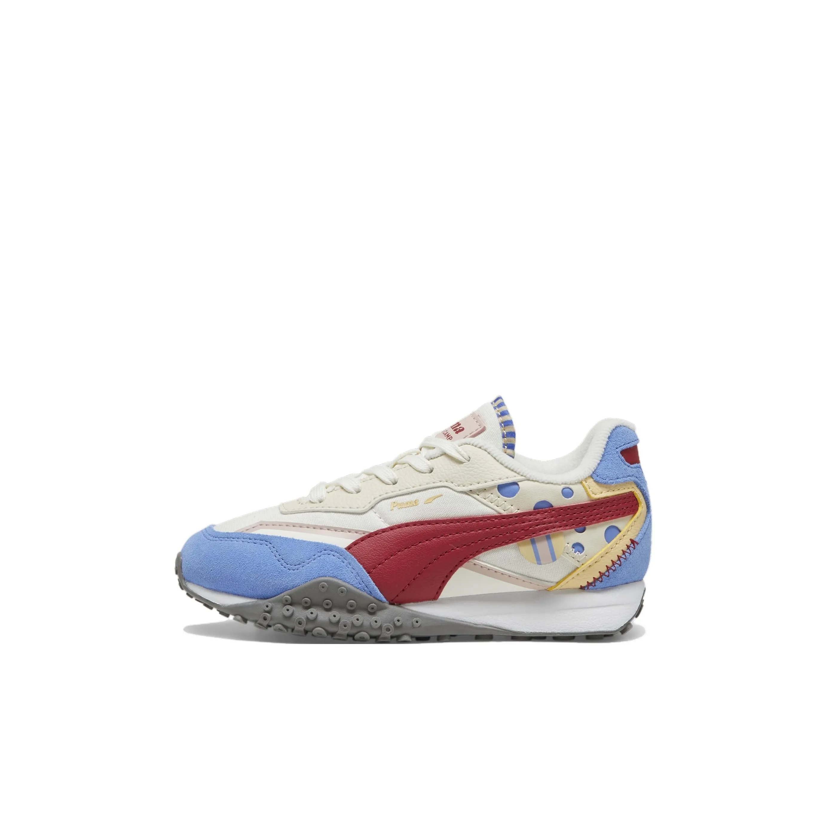 PUMA Blktop Rider КЕДИ ЛАЙФСТИЛ ШУЗЫ Бежево-синий Красный Дети Возраст 3-7 лет