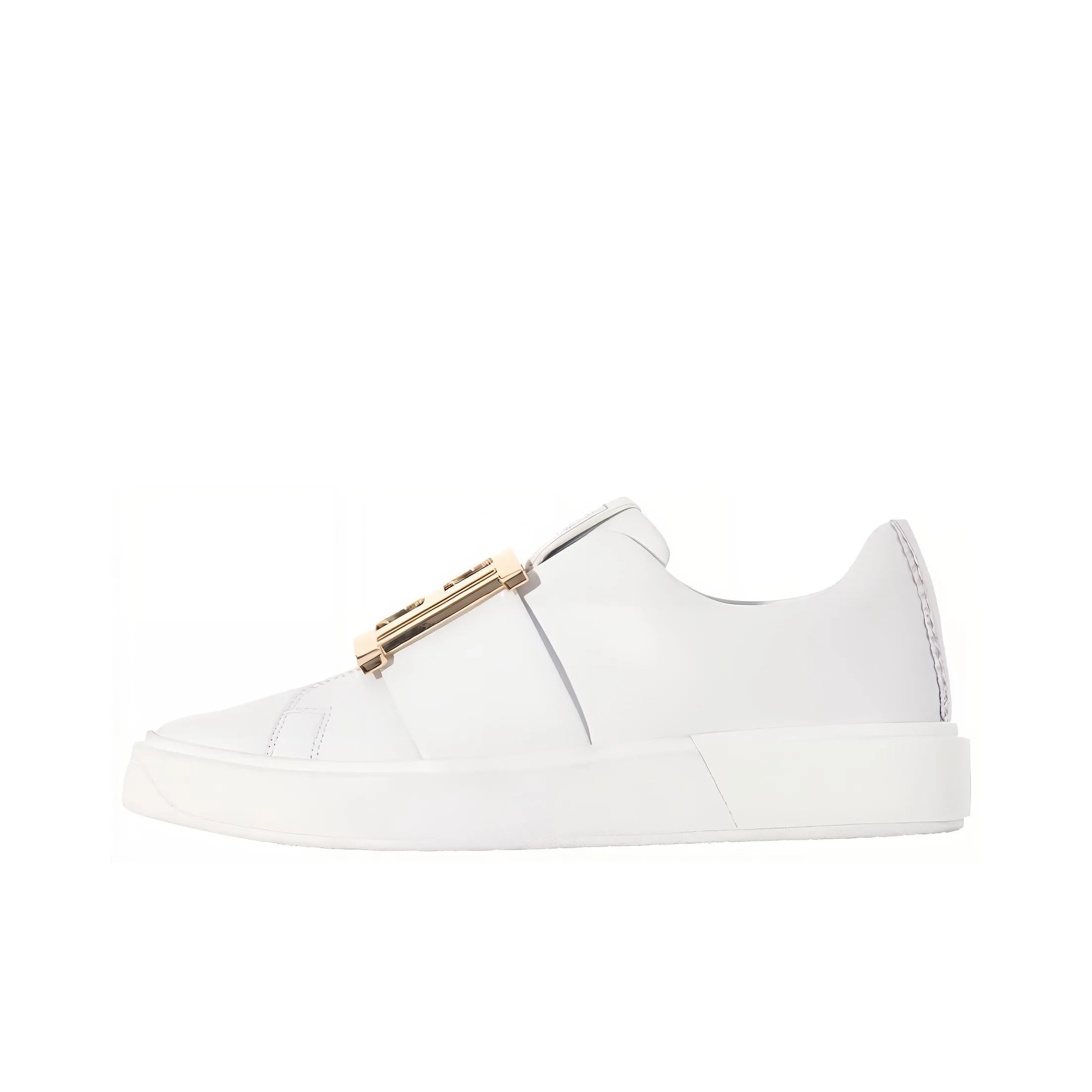 BALMAIN B Court Low Top Stylish Skateboarding Shoes Women's White