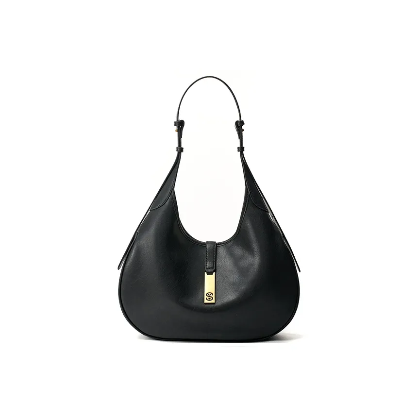 Simedin Сумка через плечо из коровьей кожи среднего размера женская глубокий черный коричневый