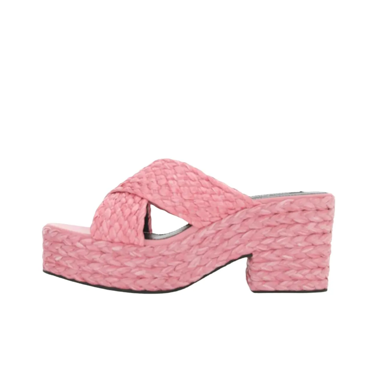 SERGIO ROSSI High Block Heel Open Toe Mules Women's