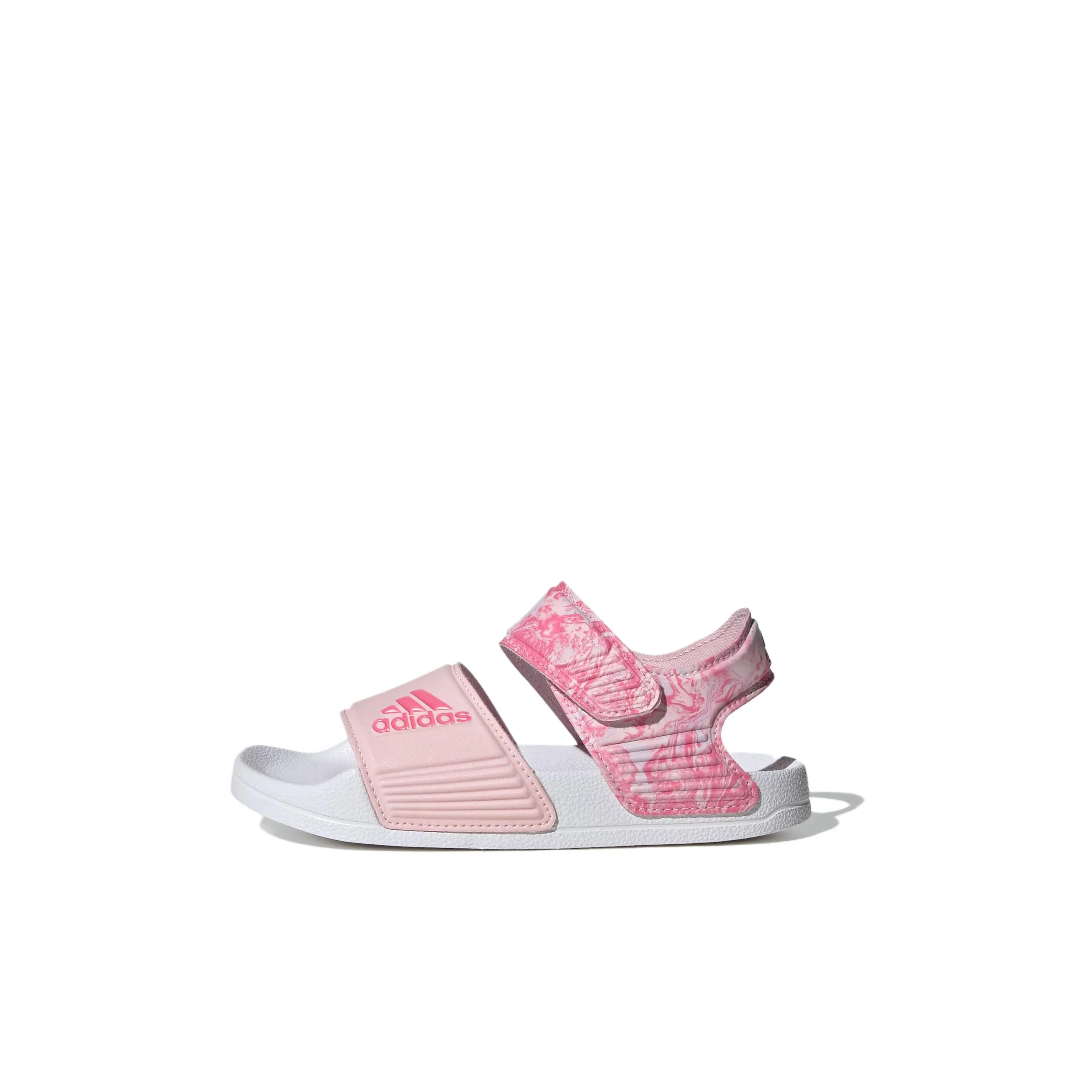 adidas Adilette Амортизация Износостойкие Детские Сандалии Розовые Белые Детские