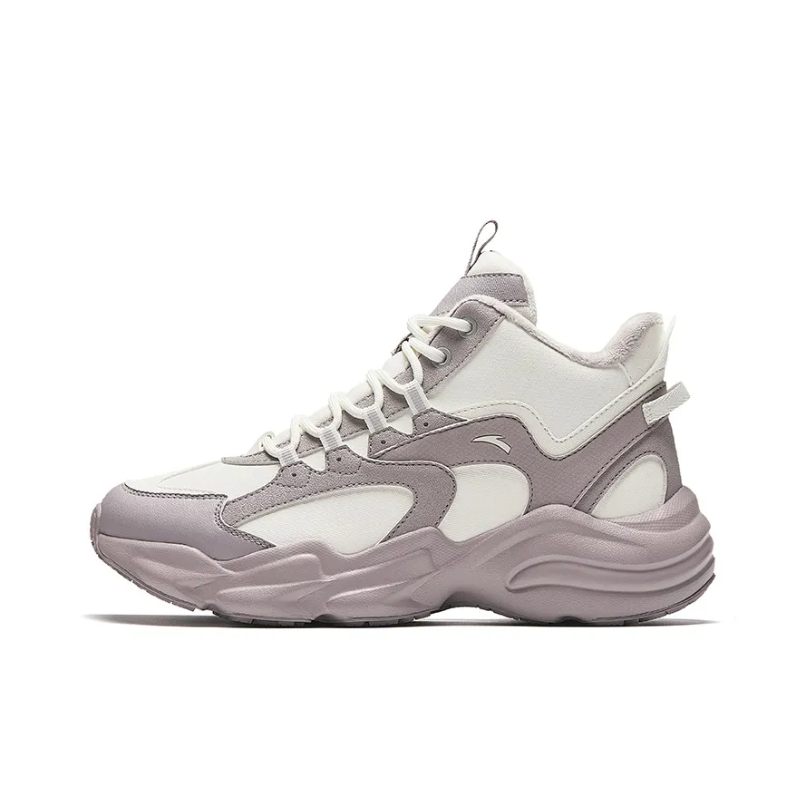 ANTA Walker Slip Resistant Abrasion Resistant Теплоизоляционный MID Топ Casual Женские Белый Серый