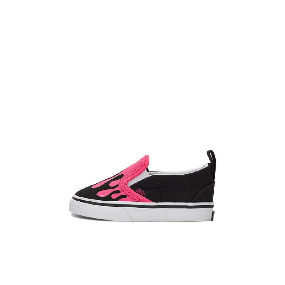 Vans Slip On V Амортизация Износостойкие Низкие Топ Обувь для малышей Черный Infant And Toddler