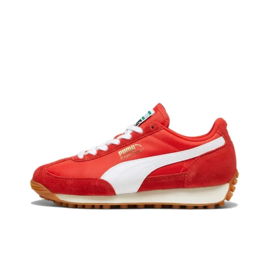 PUMA Износостойкий Дышащий Легкий Амортизирующий Низкий Топ Детская Беговая Обувь Красно-Белая Подростковая