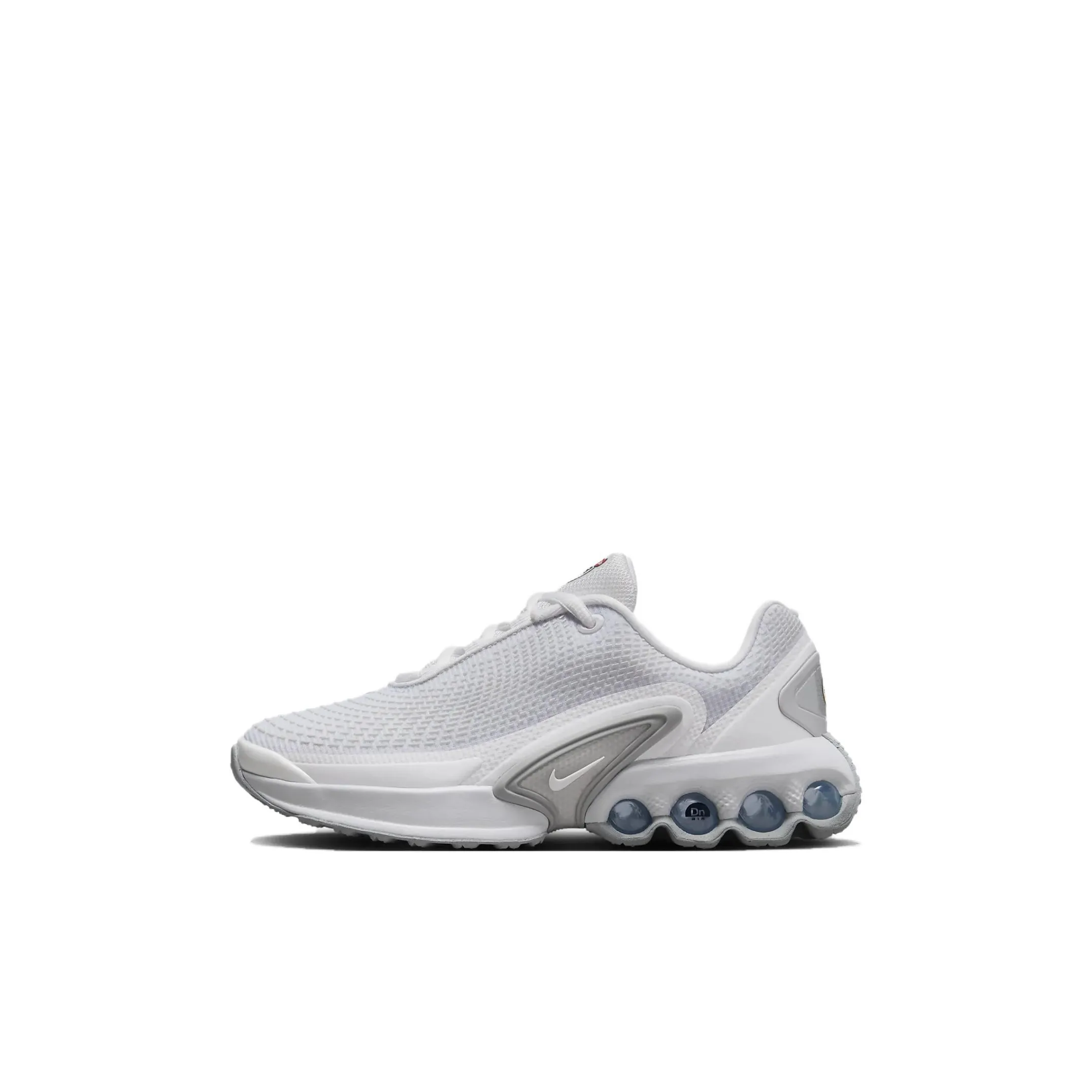 Nike Air Max Dn Breathable Lightweight Cushioning Low Top Kids' Running Shoes White Kids'