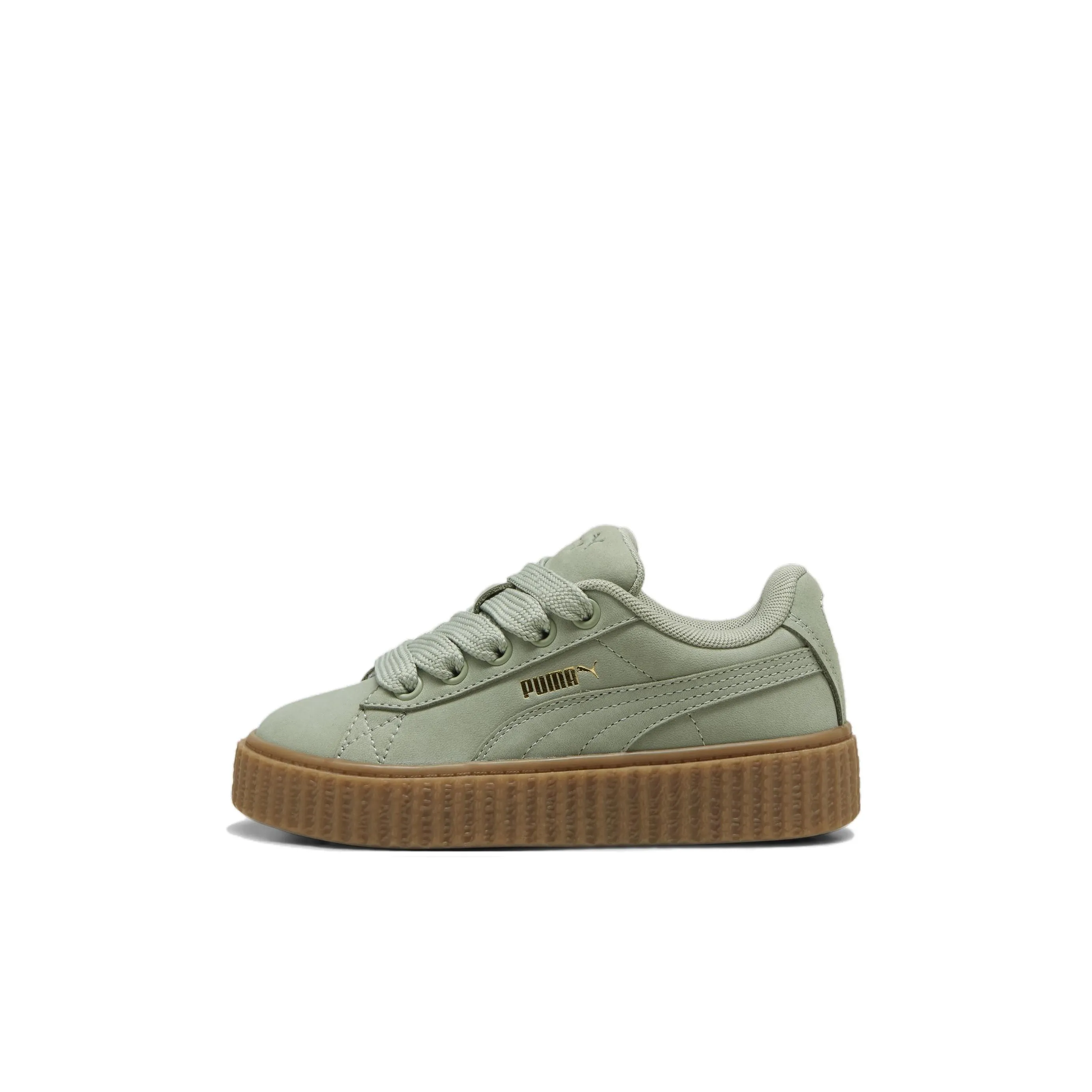 FENTY x PUMA Creeper Phatty Устойчивый к истиранию Низкий Топ Детские Скейтбординги Зеленый для детей 3-7 лет