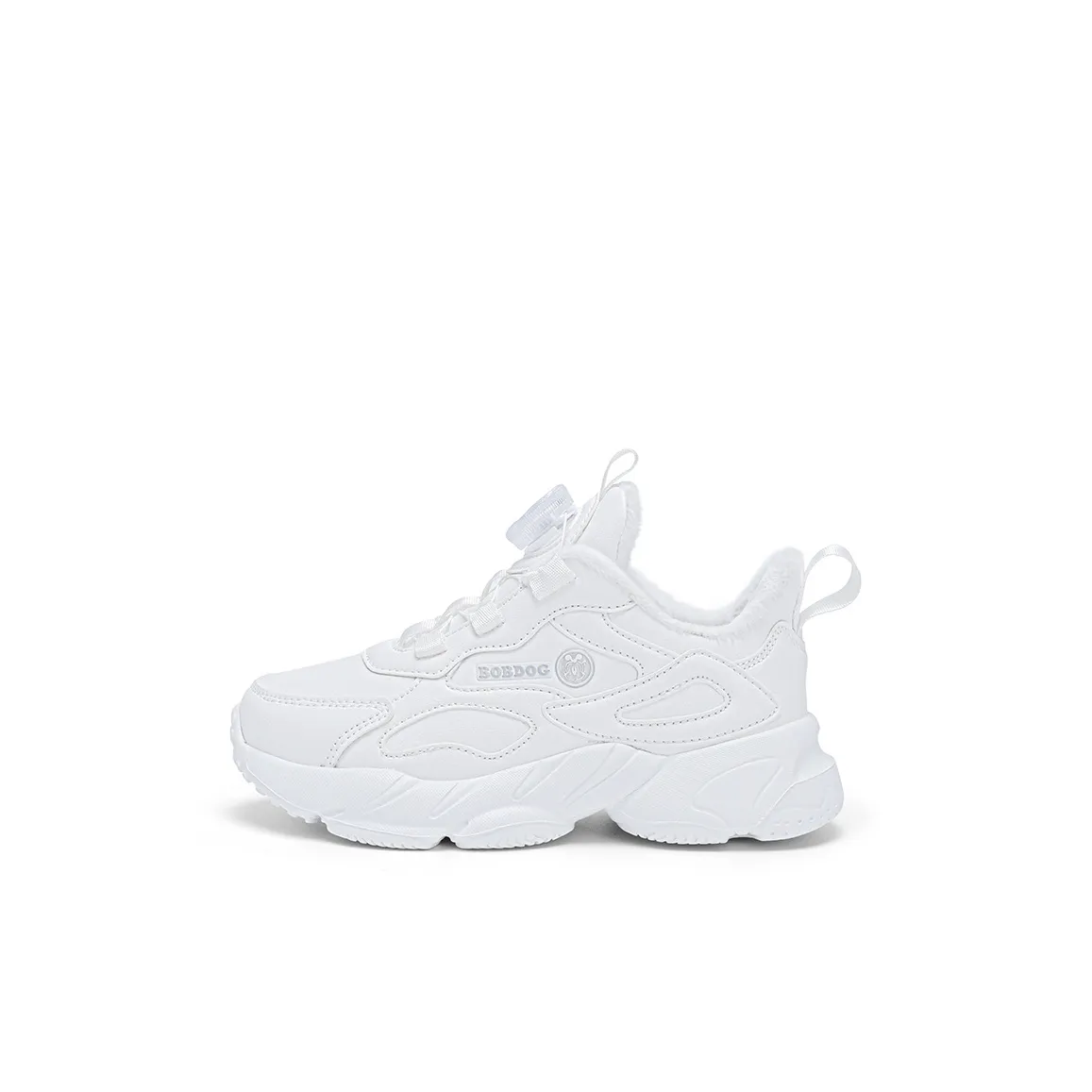 BOBDOG Противоскользящие Амортизирующие Устойчивые к износу Термические Детские Беговые Кроссовки Белый Флис Подкладка DQgt6799 Детский