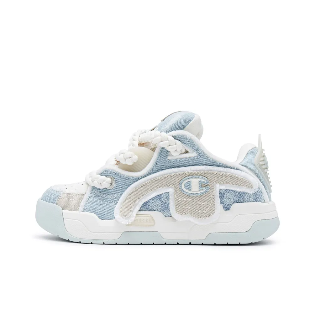 Champion Low Top Скейтборд Кроссовки Женские Македонский Синий Молочно Белый