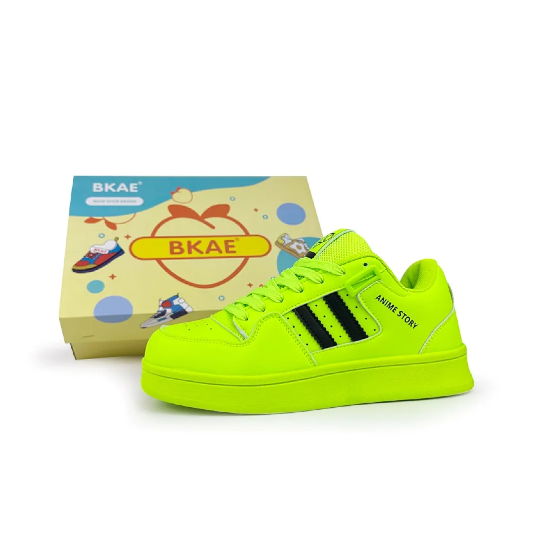 BKAE Slip-resistant Waterproof Abrasion-resistant Low-top Skateboard Shoes Unisex Green BKAE Противоскользящие водонепроницаемые устойчивые к истиранию низкие скейтбордические кеды унисекс зеленые