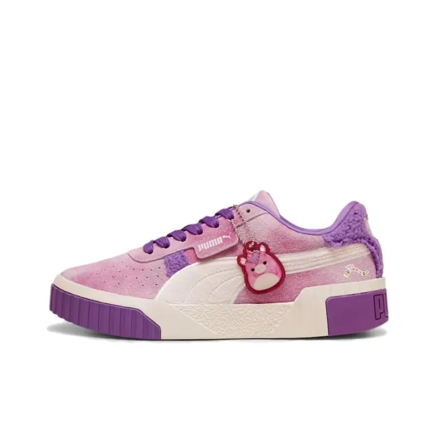Squishmallows x PUMA Cali Lola Anti Slip Wear Resistant Low Top Kids' Skateboarding Shoes Pink Purple Teenagers
