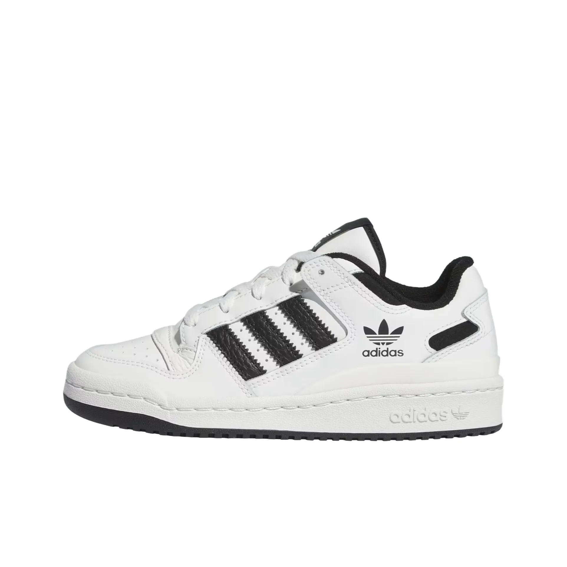 Adidas Originals Forum LOW CL Устойчивый к истиранию Дышащий Низкий Топ Детские Скейтбординг Белый Черный