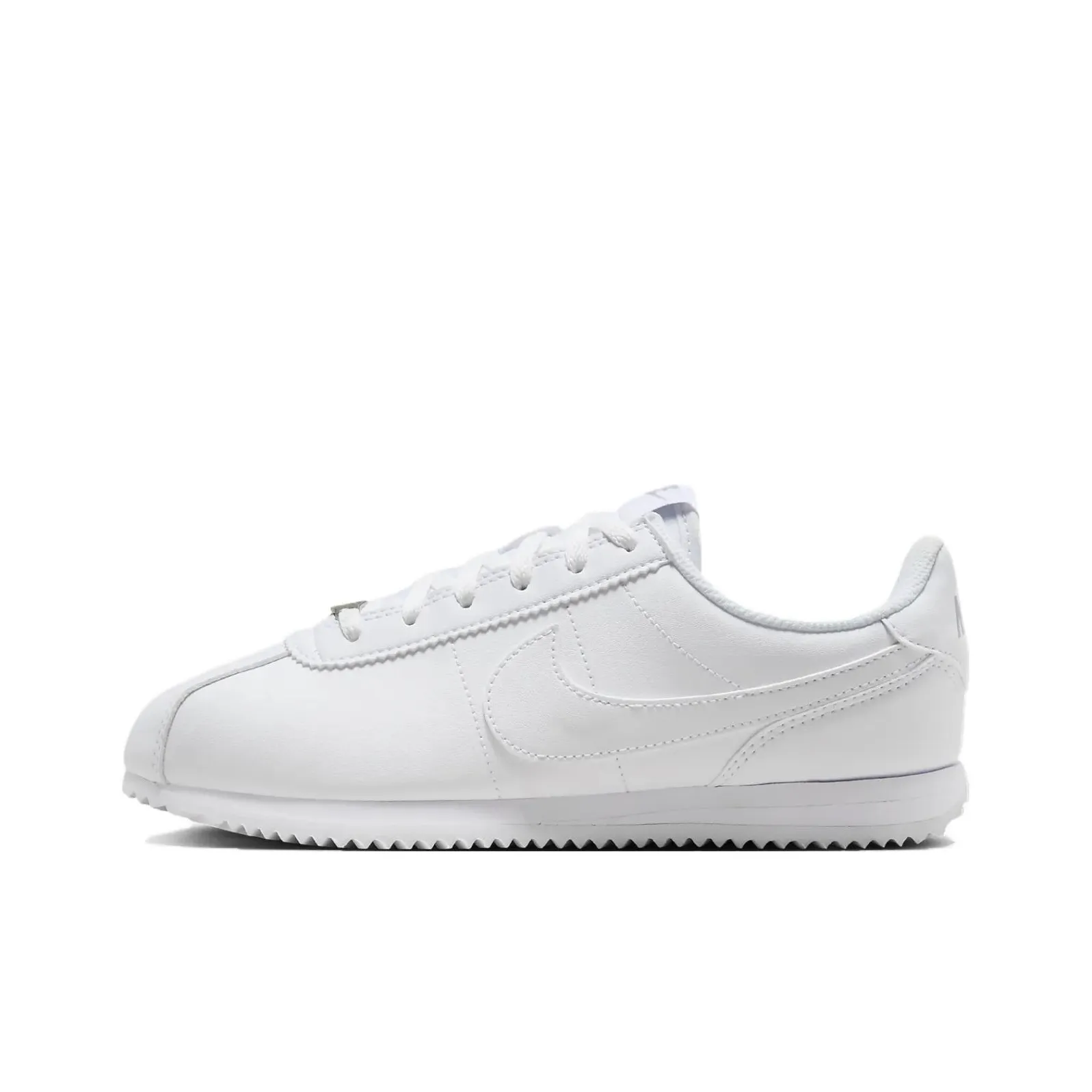 Nike Cortez Anti Slip Wear Resistant Low Top Kids
 Running Shoes White Teenagers