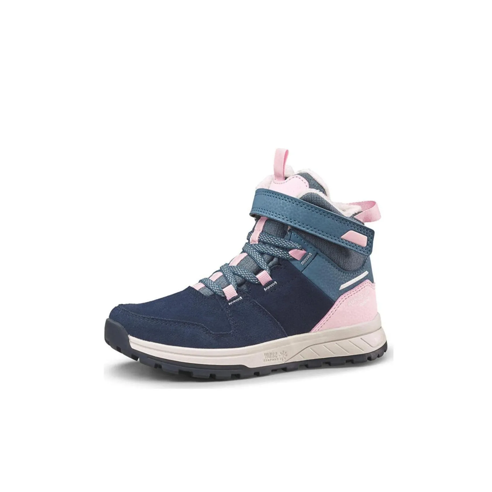 DECATHLON SH500 Slip Устойчивый к истиранию Теплоизоляционный Водонепроницаемый Высокий Топ Детская Туристическая обувь Джинсовый синий KIDS