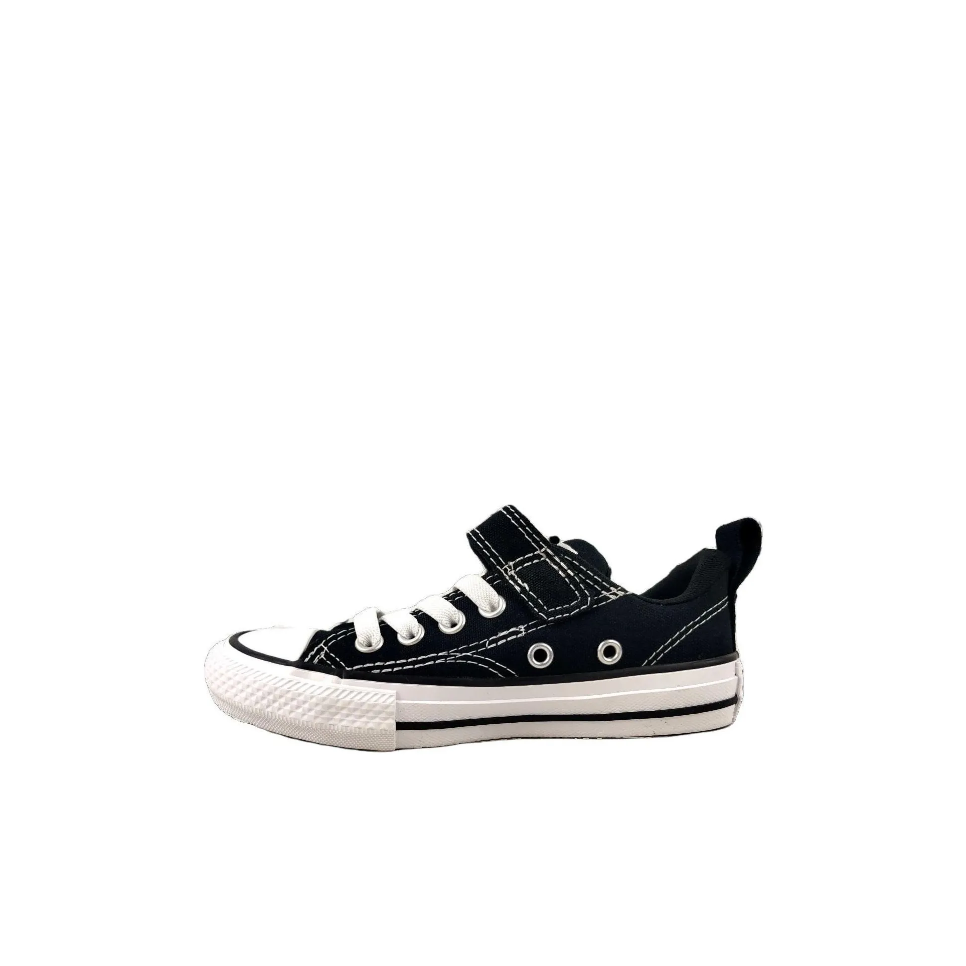 Converse Chuck Taylor All Star Износостойкие Низкие Кеды для Детей Черно-Белые для Дети в Возрасте 3-7 Лет
