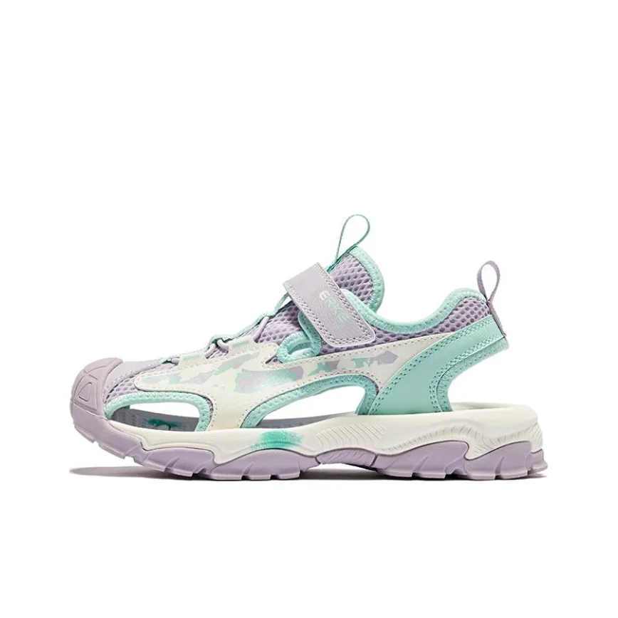 ERKE KIDS противоскользящие детские сандалии пурпурно-зеленого цвета для подростков