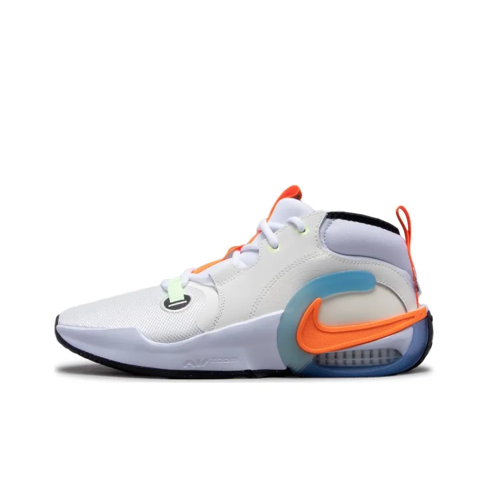 Nike Slip-resistant Abrasion-resistant MID Топ Детские Беговые Кроссовки Белый Синий Оранжевый