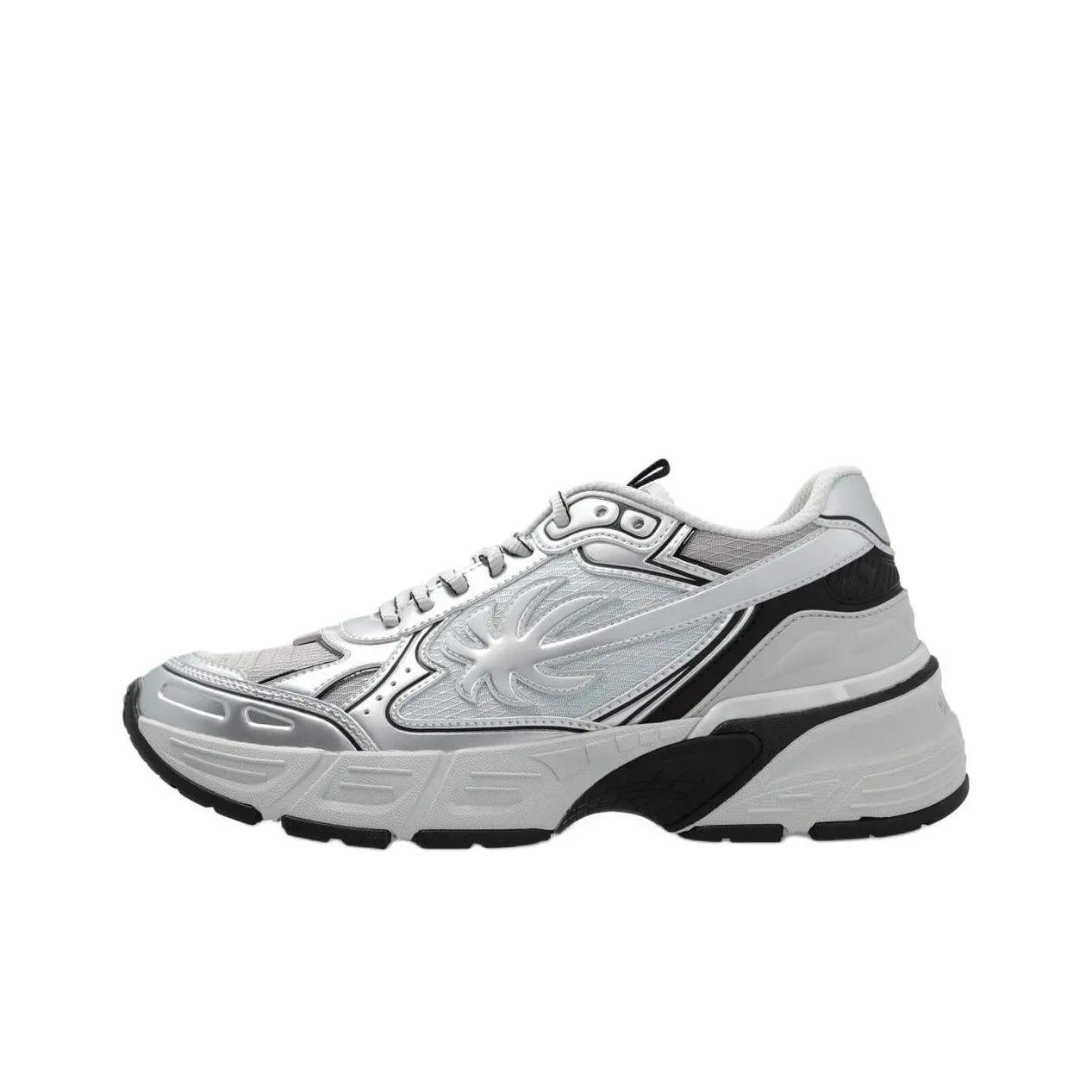 PALM ANGELS Metallic Effect Palm Patch Sneakers