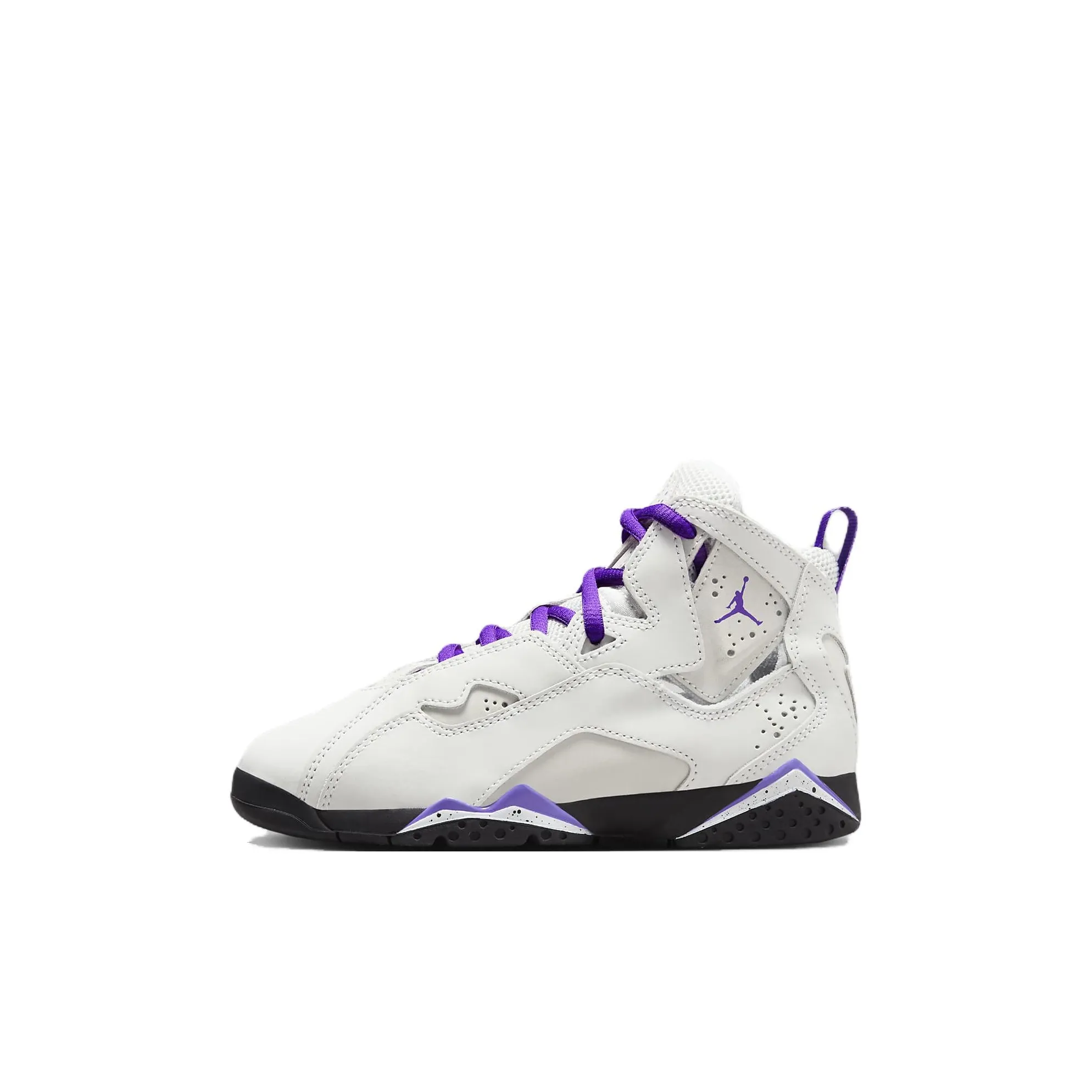 Джордан True Flight Износостойкий MID Топ Детские Баскетбольные Кроссовки Белый Фиолетовый Детский Возраст 3-7 Лет
