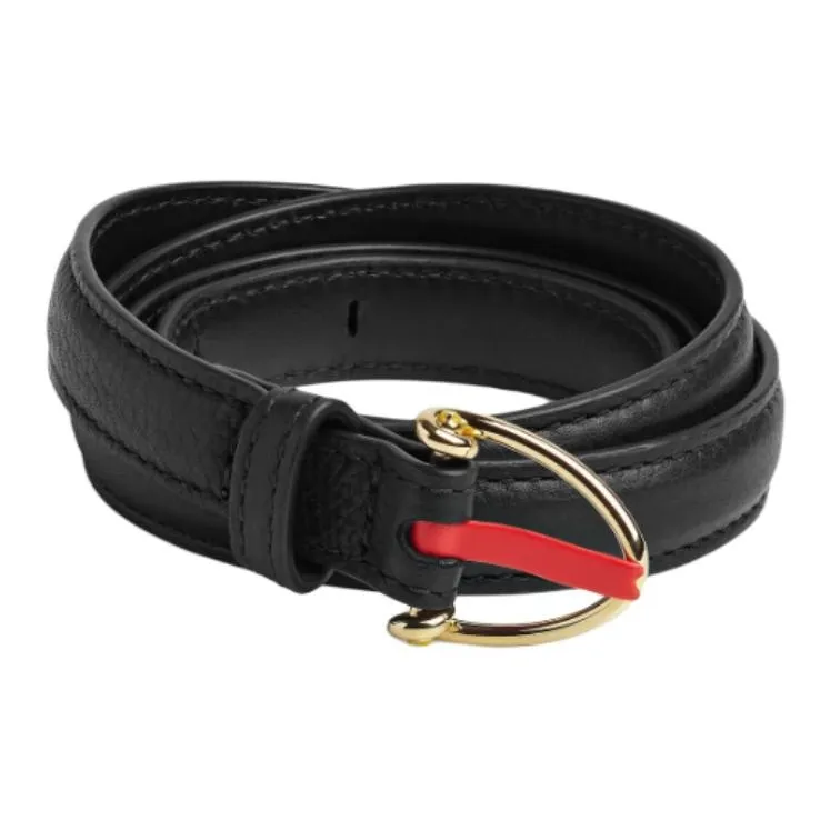 Bottega Veneta Телячья кожа Кожаные ремни Женские Черный Ширина 1,5CM