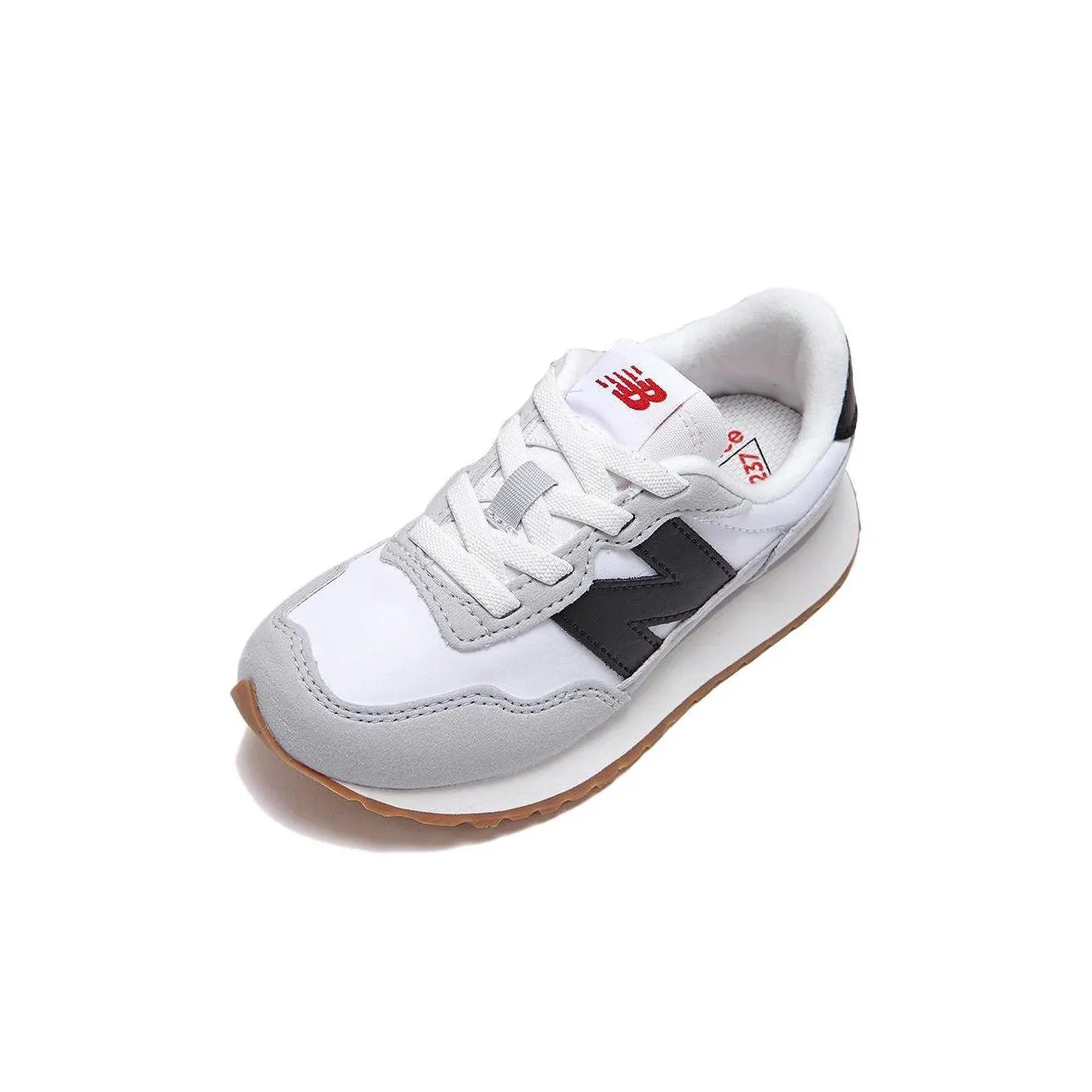 New Balance NB 237 Амортизация Износостойкий Низкий Топ Детская Беговая Обувь Серый Белый Детский