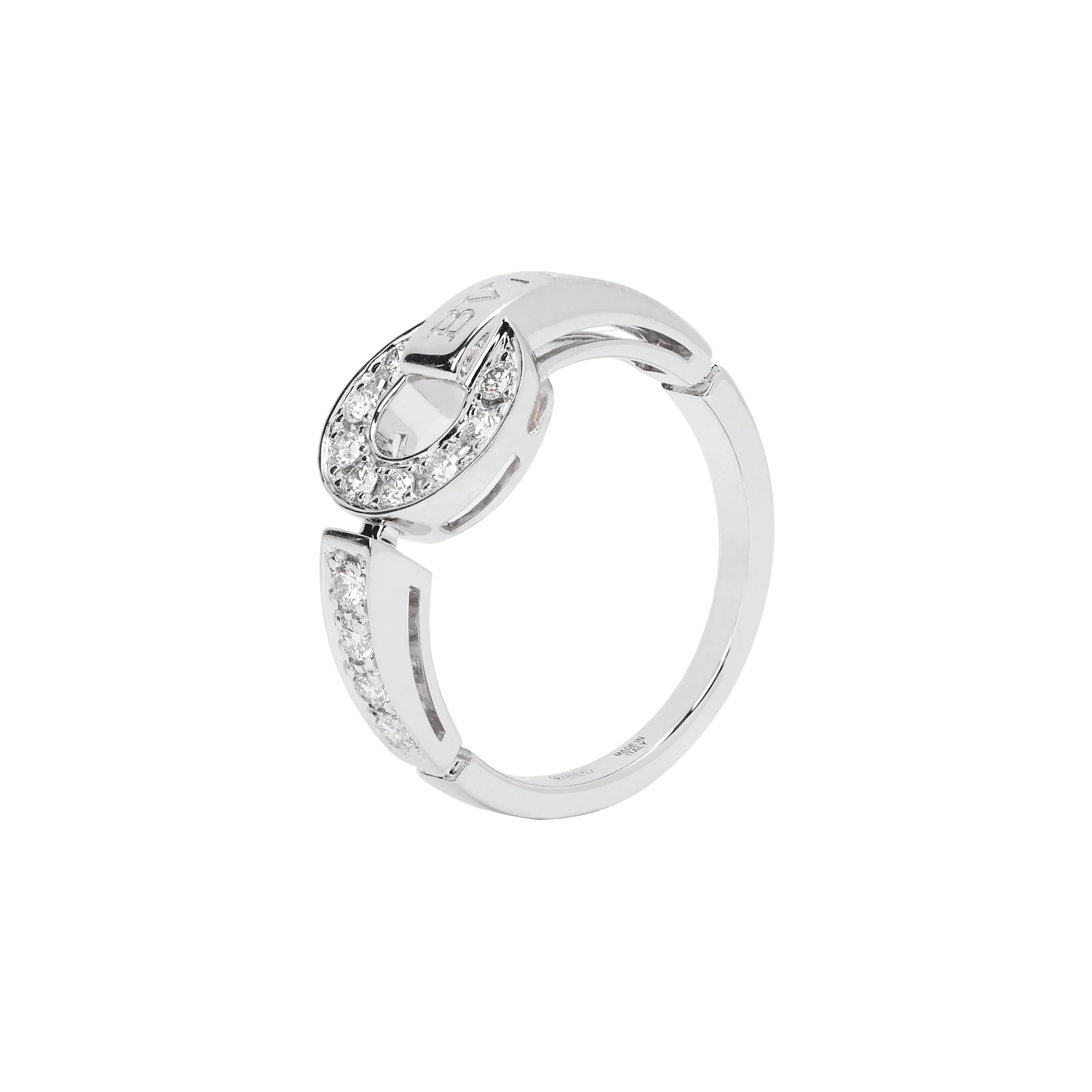 BVLGARI Pre Owned 2010s 18kt White Gold BVLGARI BVLGARI Diamond Ring