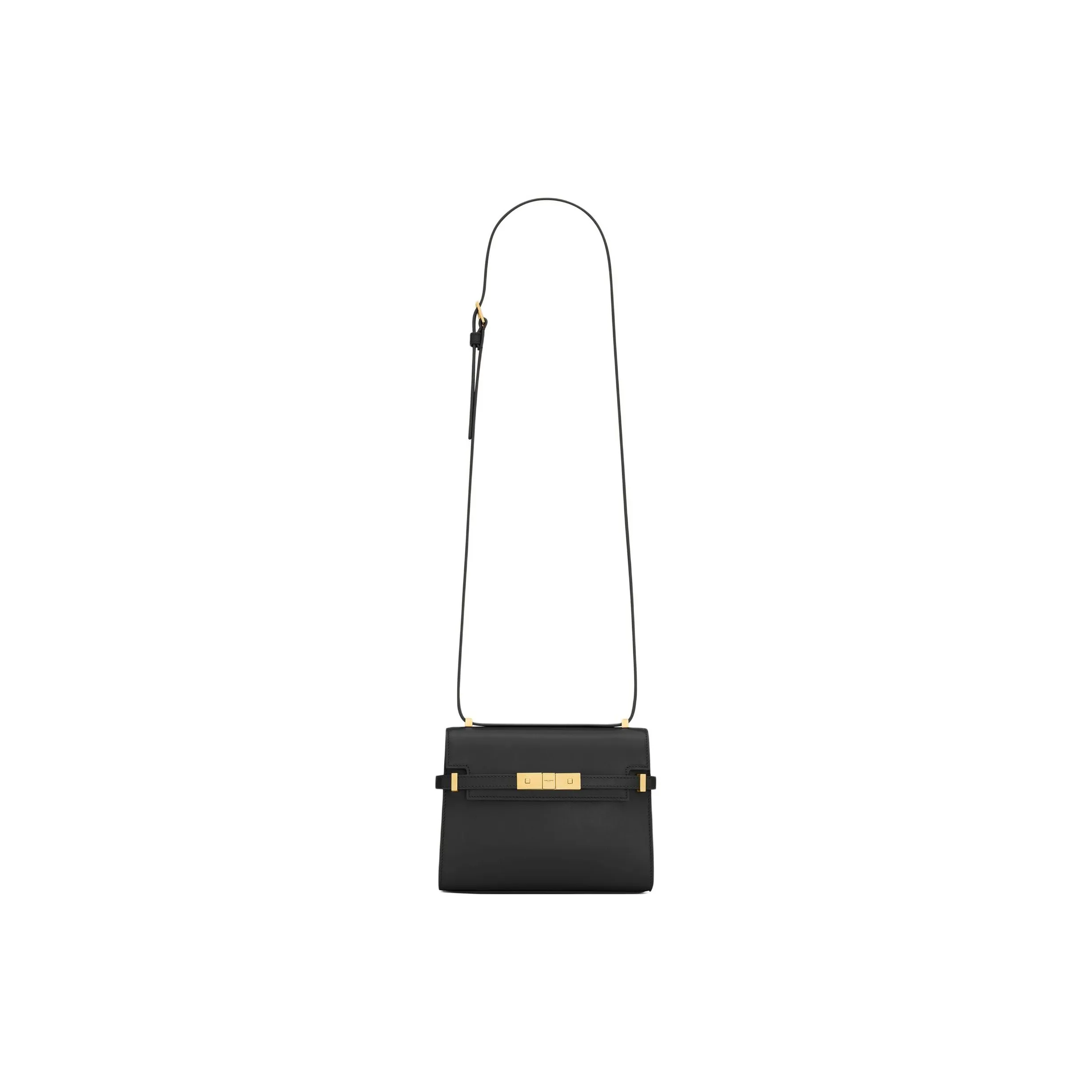 SAINT LAURENT SOLFERINO Cow Leather Shoulder Bag, Crossbody Bag Mini Women's Black