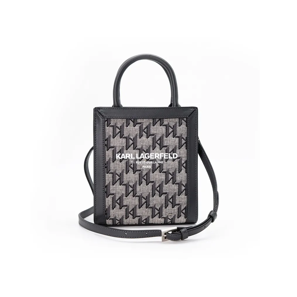 KARL LAGERFELD Polyester Shoulder Bag, Crossbody Bag, Handbag Women's Black