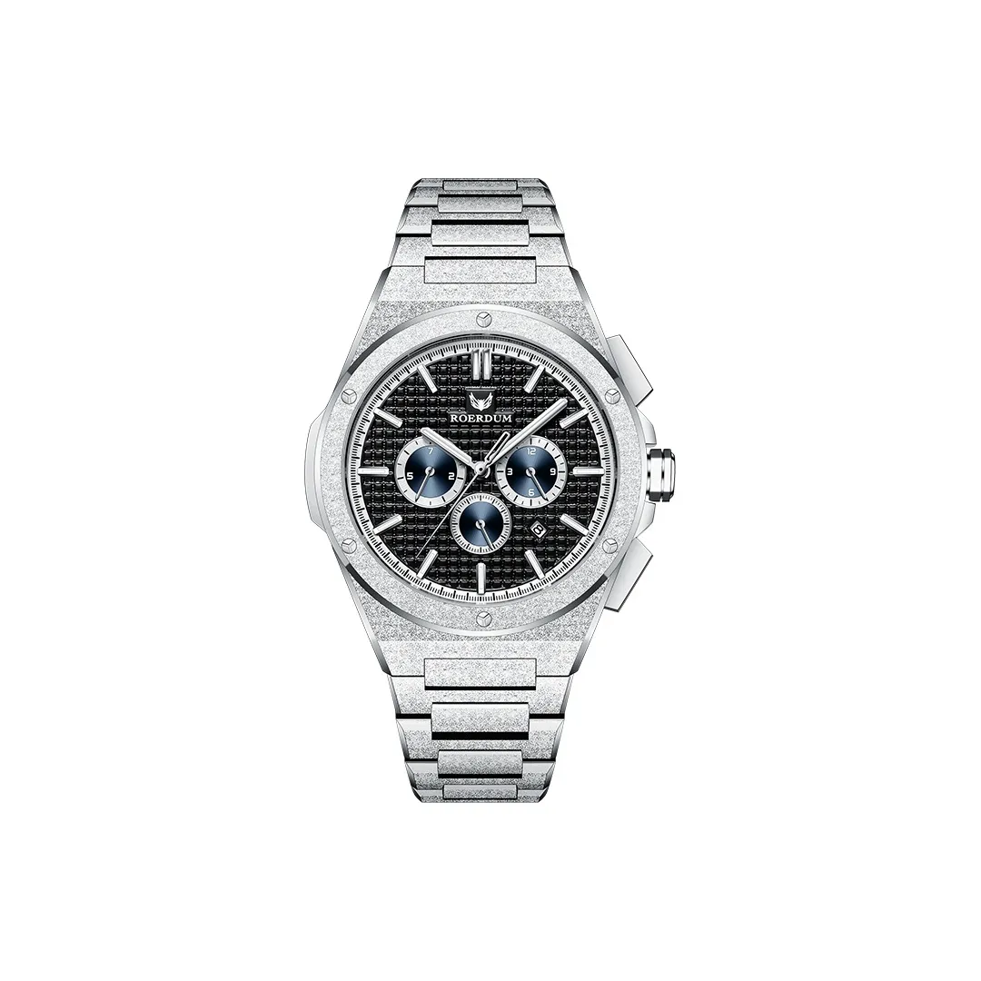 ROERDUM Frost Gold Oak Collection Royal Knight Mechanical Movement Steel Strap Watch Men's Watches Black Dial