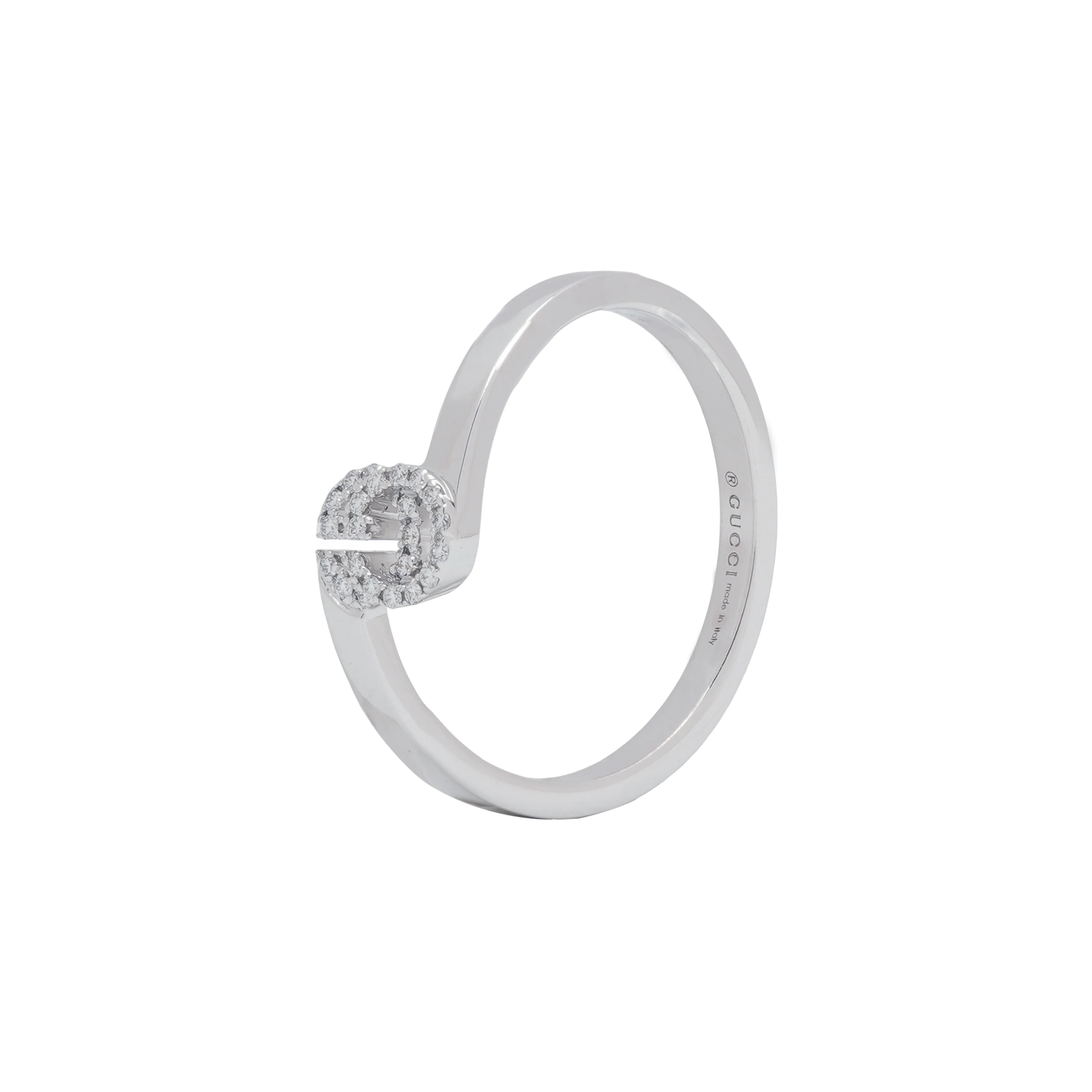 GUCCI 18K White Gold Rings Women's