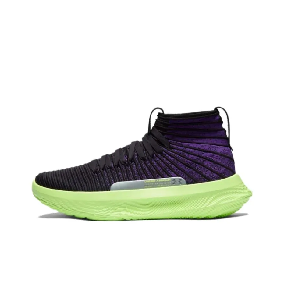 Under Armour FUTR X ELITE Anti Slip Wear Resistant Mid Top Basketball Shoes Unisex Black Green