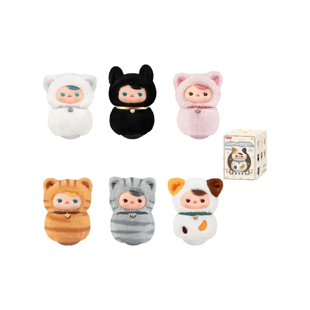 POP MART Коллаборация Edition PUCKY Мурмур Tumbler Коллекция Резина Плюшевый Слепые Коробки Один Mystery Коробка Целая Коробка 6 шт