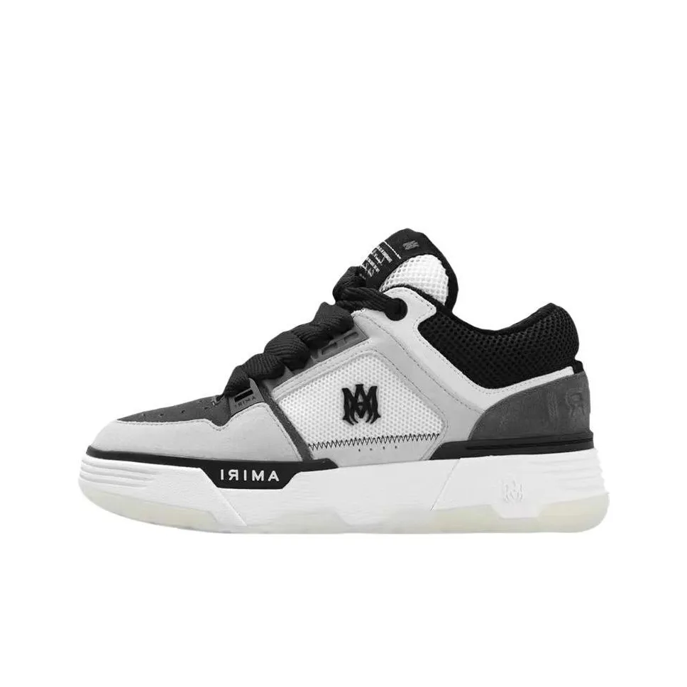 AMIRI MA 1 Low Top Casual Shoes Women
s Black White