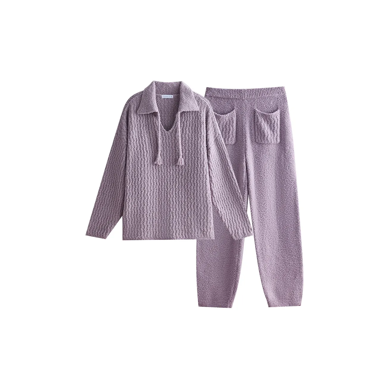 Same Language Пижамный комплект зимний женский розовый фиолетовый