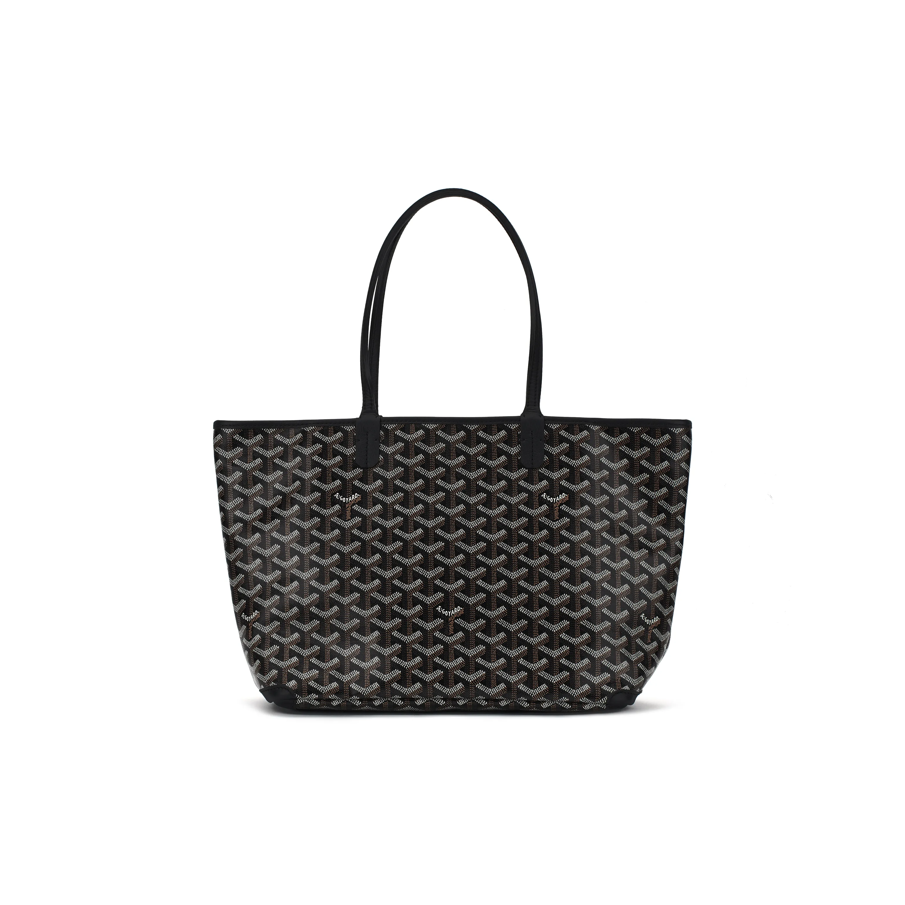 GOYARD Artois Canvas With Calfskin Tote Bag, Shopping Bag, Handbag Small Size Women
s Black