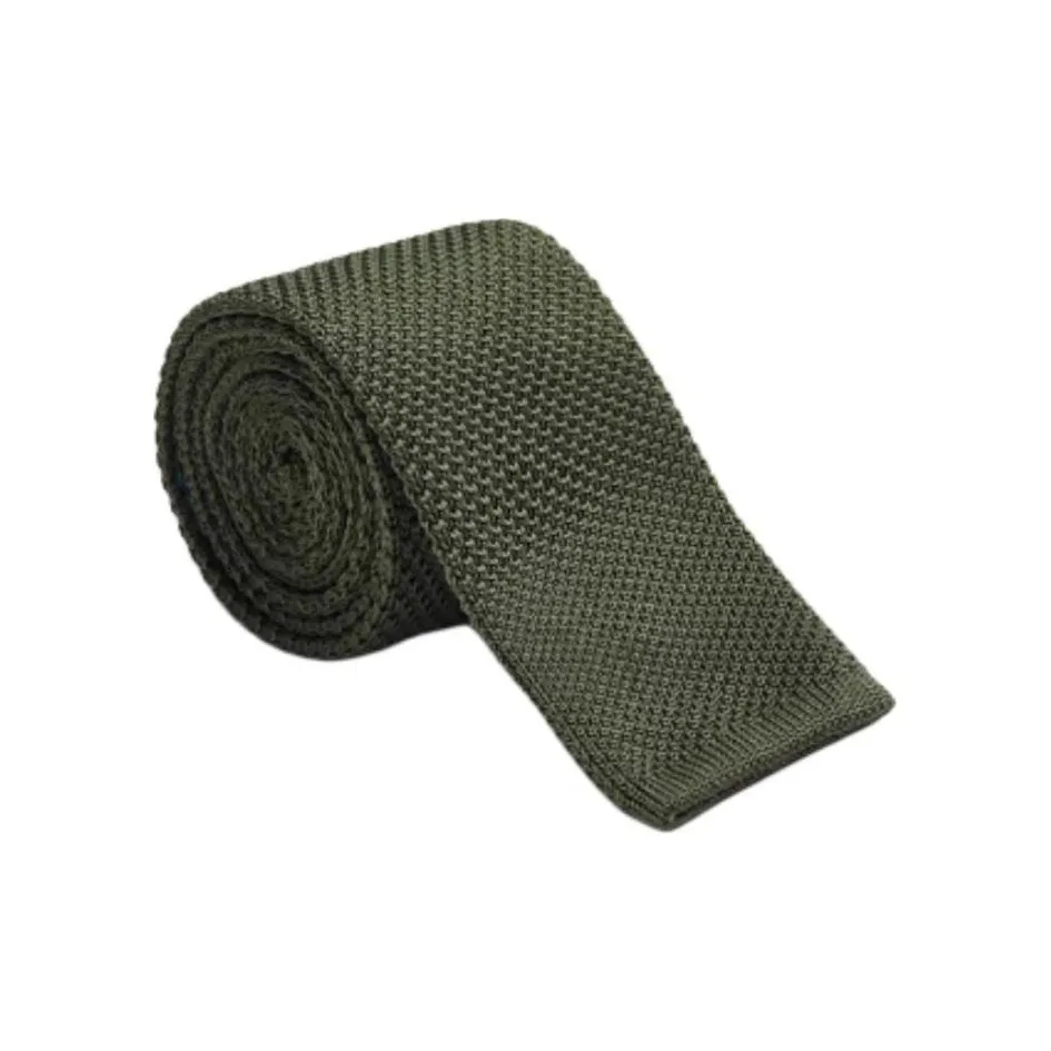 BY CREATIONS Галстуки из шелка тутового дерева Мужской Оливково-зеленый