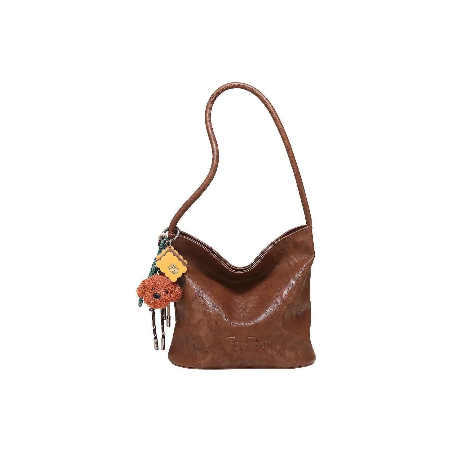 TOUTOU PU Shoulder Bag Regular Women's Chocolate Brown