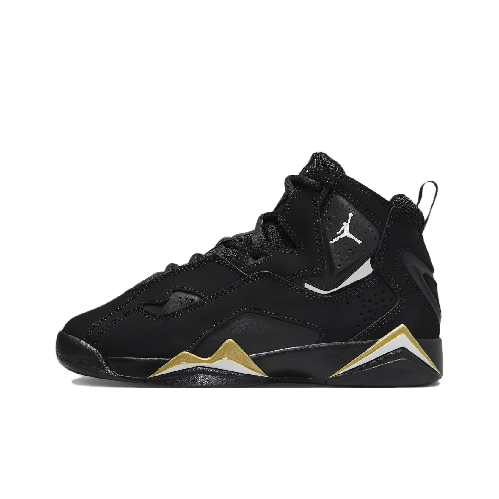 jordan famous True Flight Anti Slip Wear Resistant High Top Children's Basketball Shoes Black Teenagers