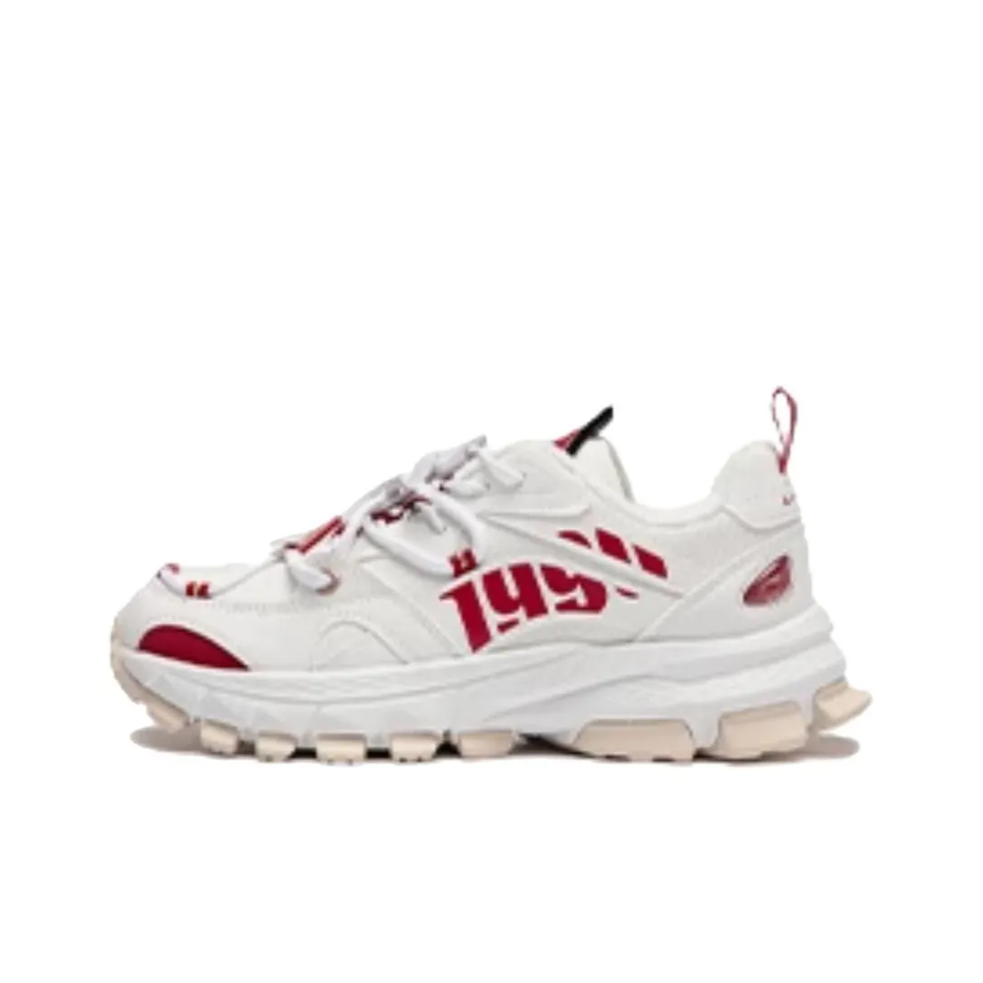 LINING YOUNG Sports Life Collection Низкий Топ Kids Lifestyle Shoes Стандартный Белый Бык Красный Подростки