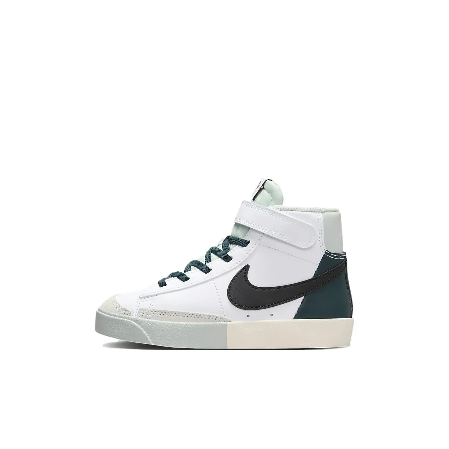 Nike Blazer '77 SE Ps Abrasion Resistant MID Топ Детские Скейтбординги Бело-зеленый Детский