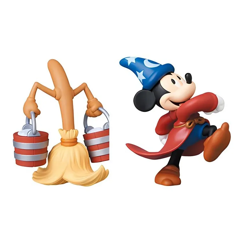 Medicom Toy Микки маус Disney Collection UDF Количество 690 10 с метлой Фигурки в стиле chibi 6,5 см