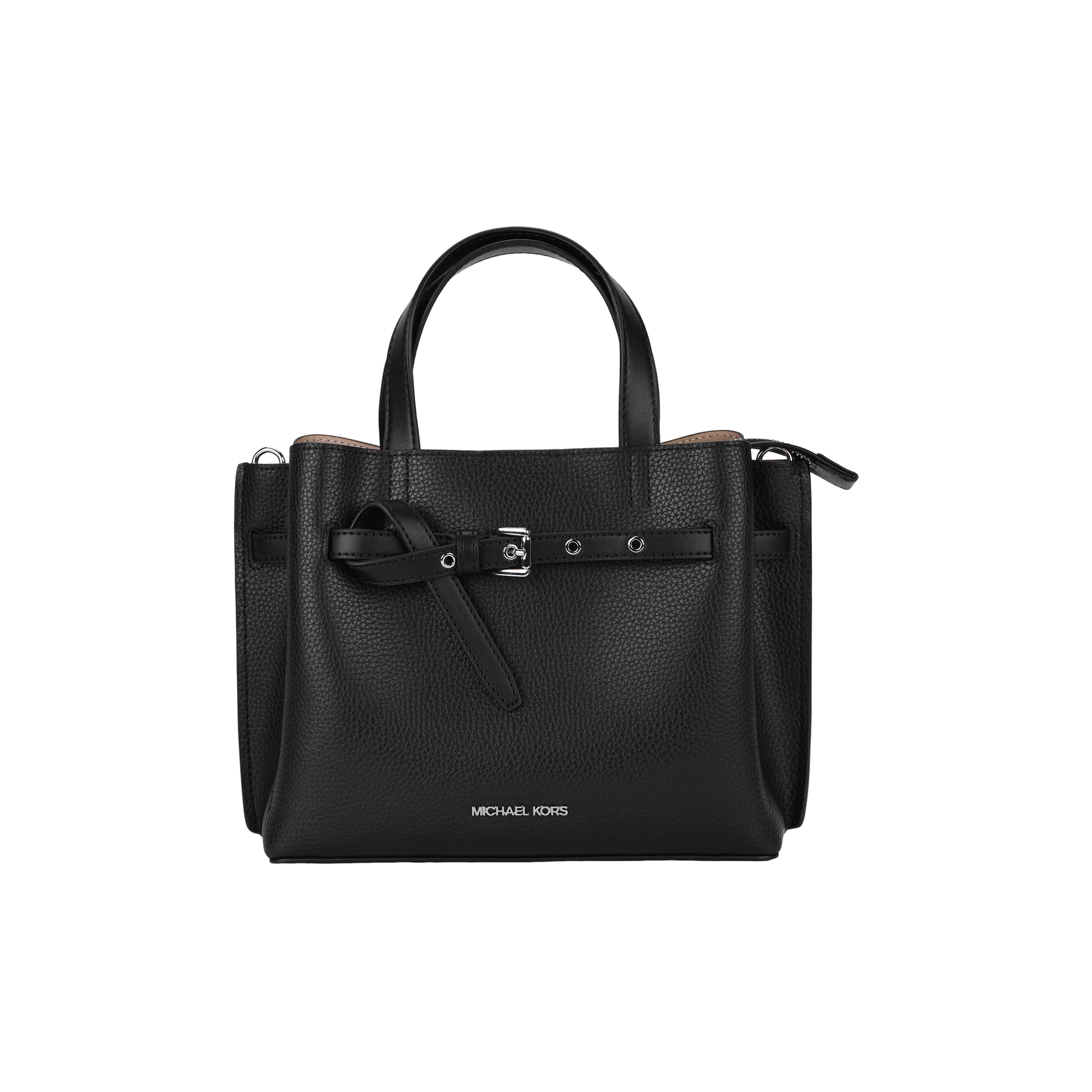 MICHAEL KORS Emilia Leather Shoulder Bag, Crossbody Bag, Handbag Trumpets Women's Black