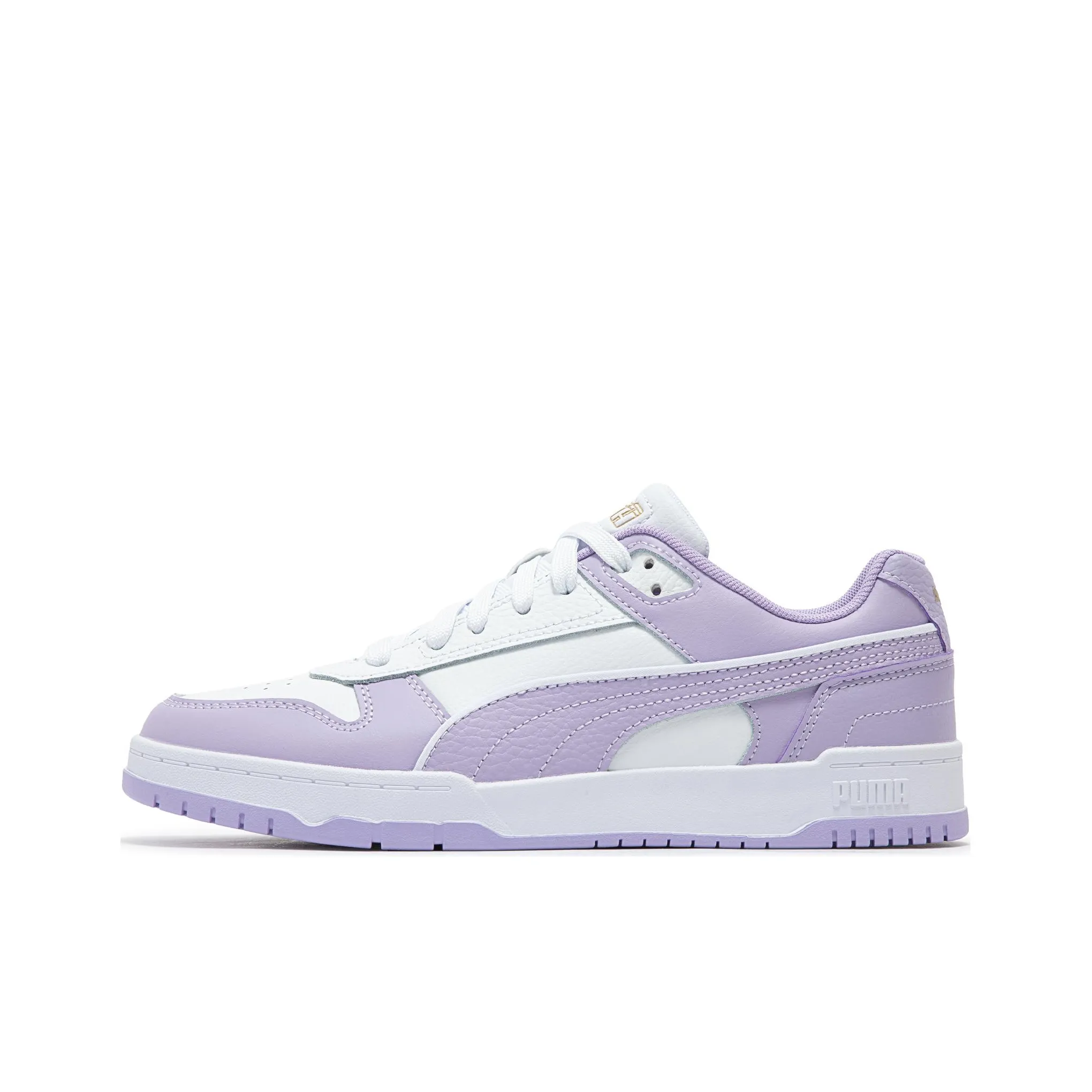 PUMA RETRO Anti Slip Wear Resistant Low Top Skateboard Shoes Women's White Purple