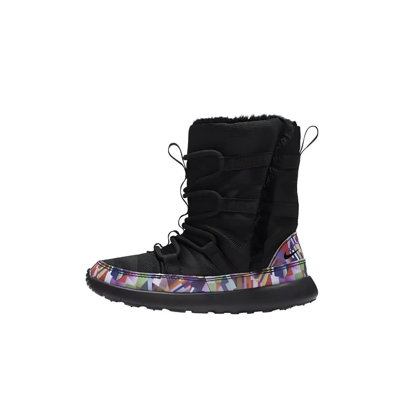 Nike Roshe One Anti KICK Термические Коленные Высокие Детские Ботинки Черные Children Возраст 3-7 Лет