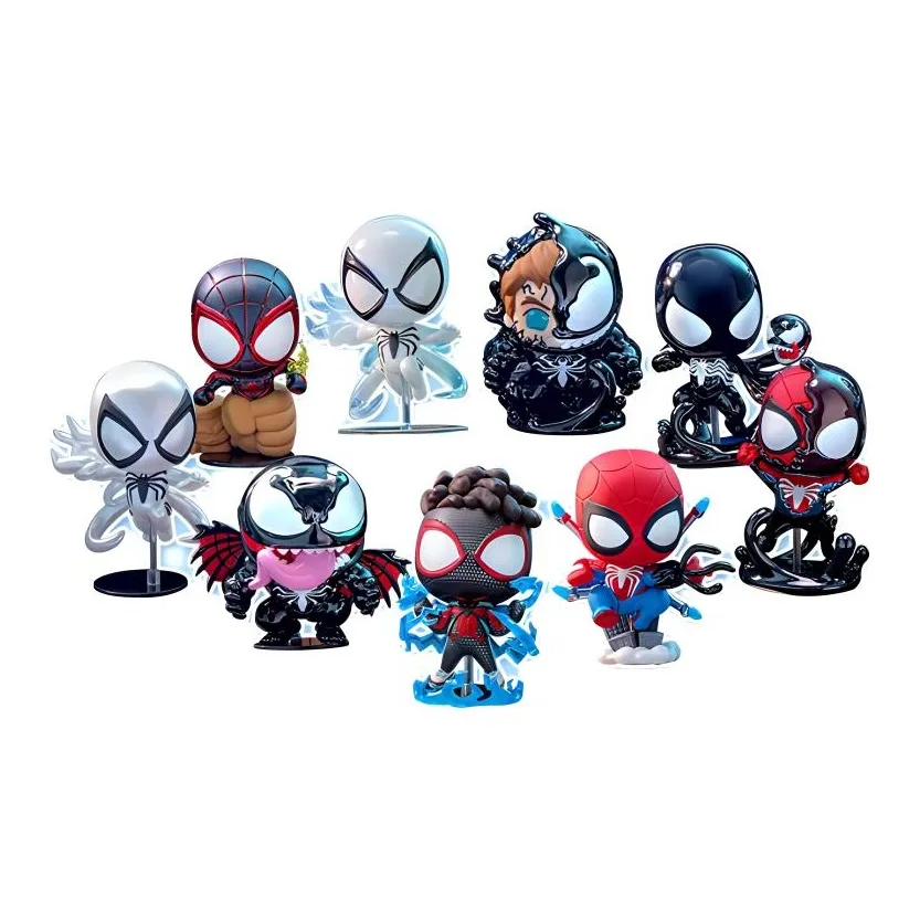 Hot Toys Marvel Spider-Man Man 2 Spider-Man Venom COSBI Blind Boxes Single Mystery Box Целая Коробка 8 шт