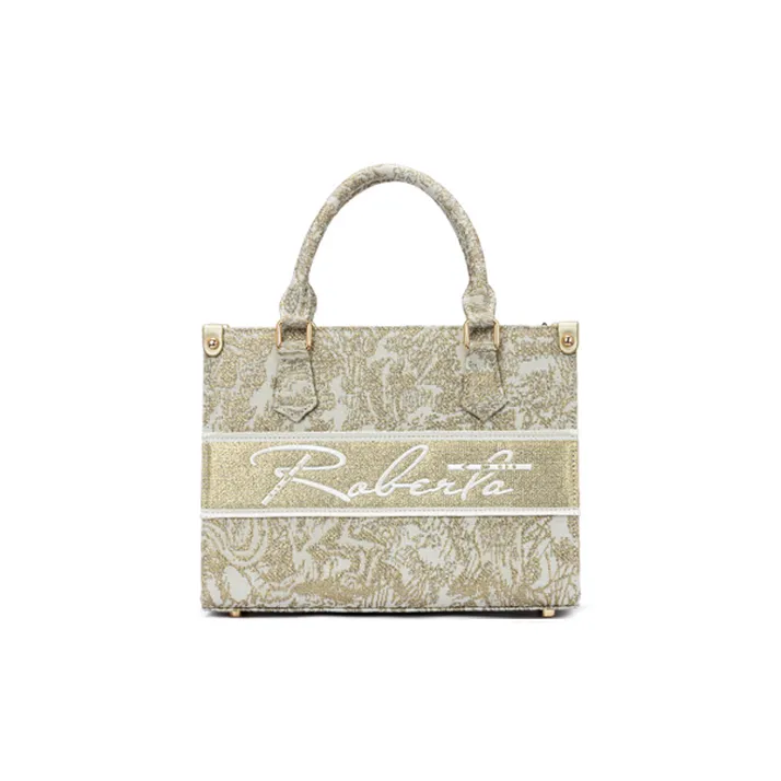 Roberta Di Camerino Ткань Сумка Стандартная Женская Золото Серебро Черный Белый