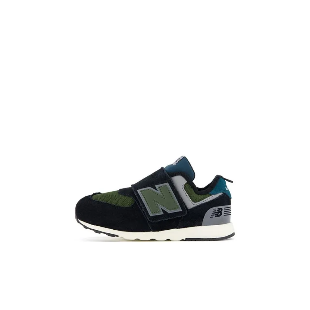 New Balance NB 574 Low Топ Обувь для малышей Черный Зеленый Infant и Toddler