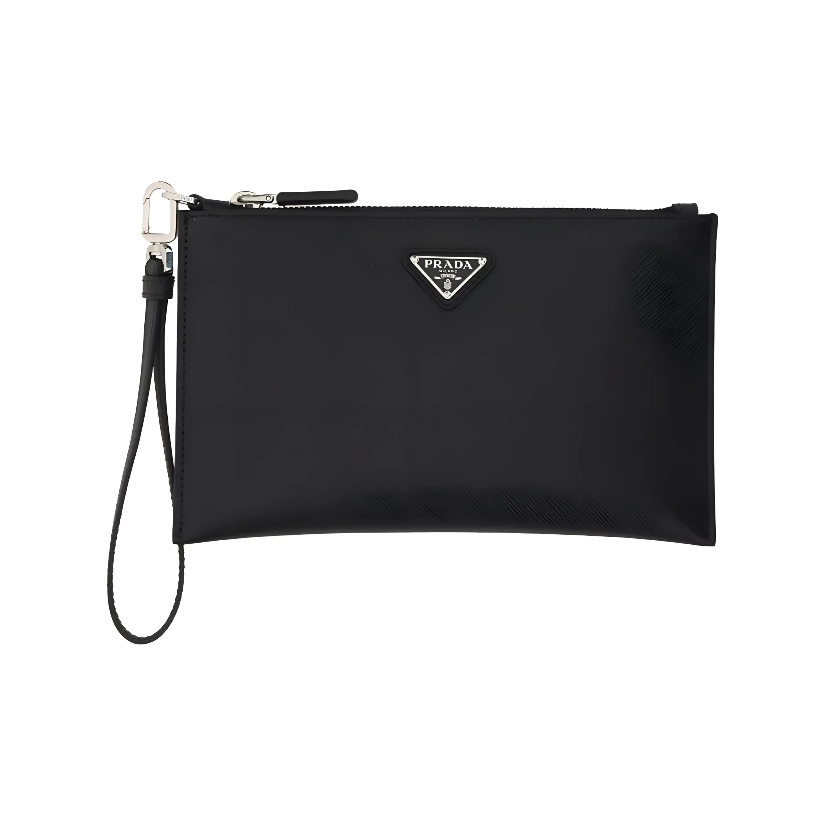 PRADA Calfskin Clutch Men's Black